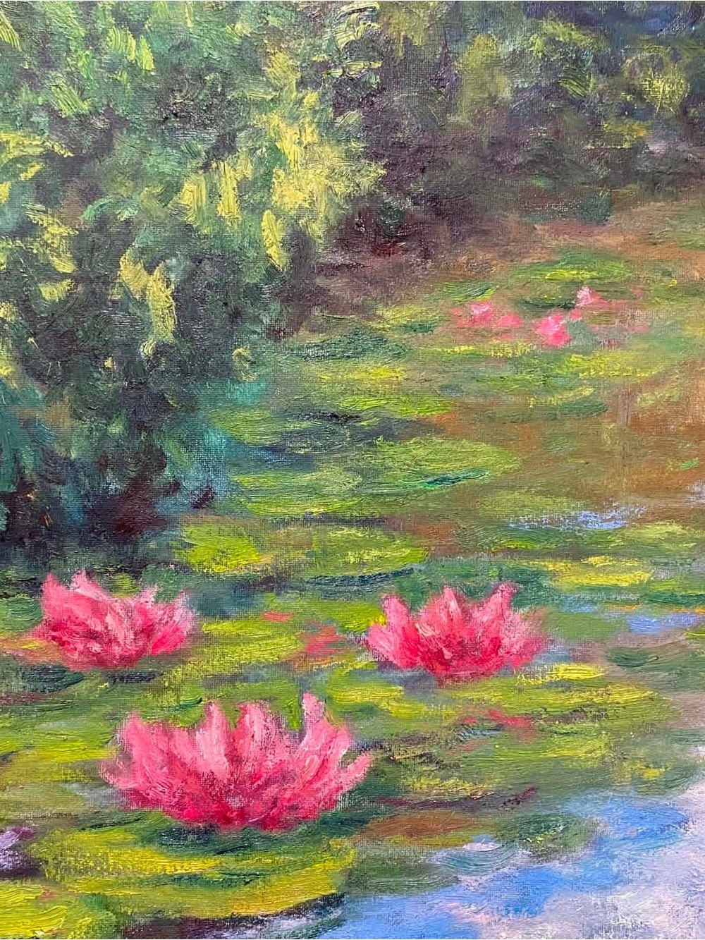 Original painting Water lilies, 16x20, $115